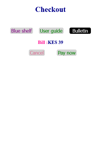 Home page screen