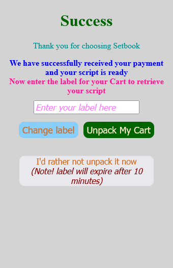 Home page screen